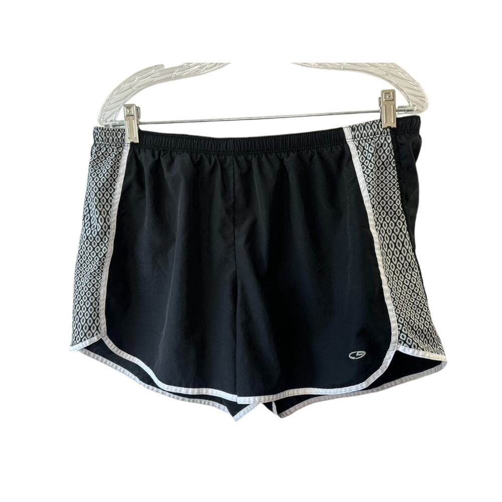 Champion Black & White Active Lined Shorts Women's Size Large